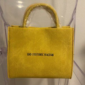 Brandon Blackwood End Systemic Racism (ESR) Tote Yellow Waxed Denim